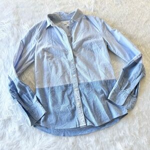 J.Crew Blue Colorblock Button Down Shirt